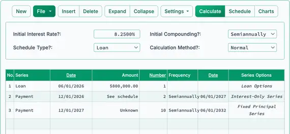 Interest-only followed by fixed principal setup