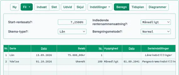 Byggelån – første udbetaling og beregning af første betaling