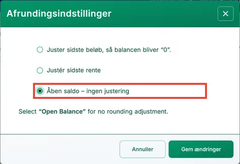 Låneafviklingsvalidering.