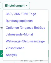 Tag‑im‑Jahr‑Einstellungen