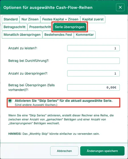 Option Serien‑Skip