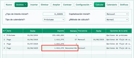 Todos los pagos ajustados