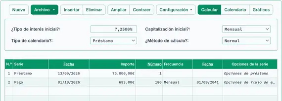 Resultado del primer pago del préstamo de construcción