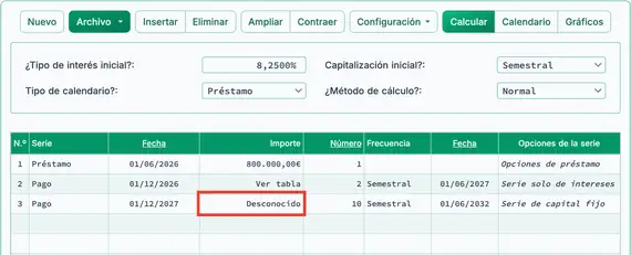 Configuración de solo interés seguida de principal fijo