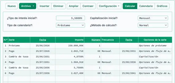Tercer pago después del cambio de tipo