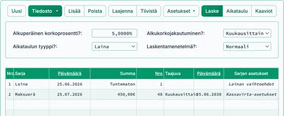 Laske lainasumma
