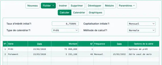Paiement de niveau calculé