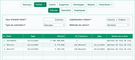 Configuration du calcul du ROI