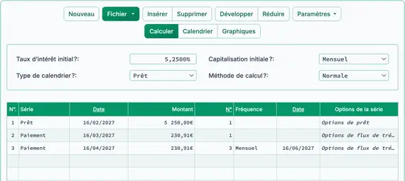 Trois paiements prévus