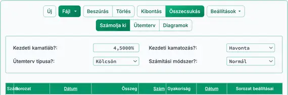 kezdeti beállítások