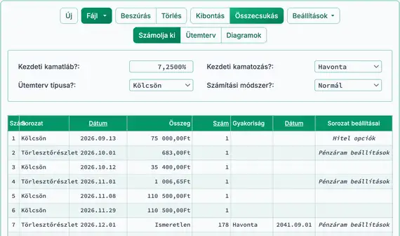 Építési hitel két további előleggel