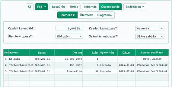 U.S. Rule kezdeti beállítás