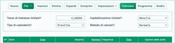 impostazioni iniziali