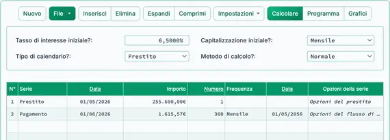 Rata normale calcolata