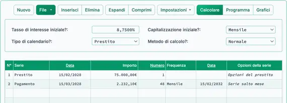 Pagamento di livello calcolato