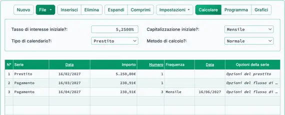 Tre pagamenti programmati