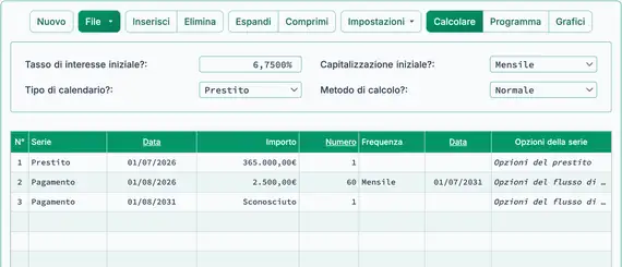 Rata finale & pagamento personalizzato