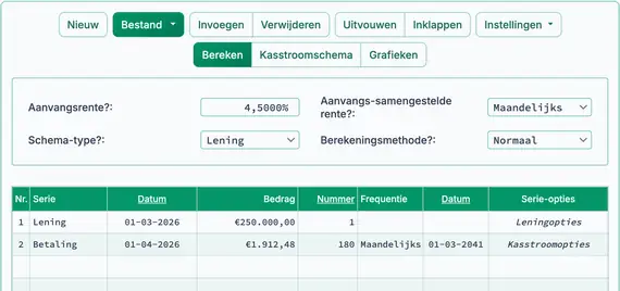 leenvoorbeeld berekend