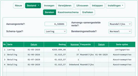 Alle betalingen aangepast