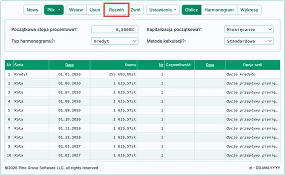 Przygotowanie do wstawienia dodatkowych płatności