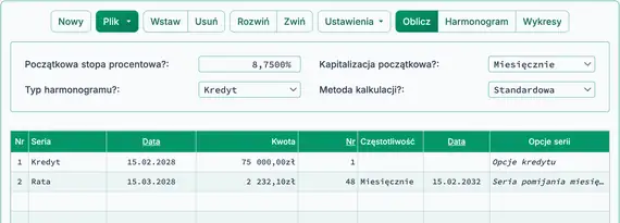 Obliczona płatność stała