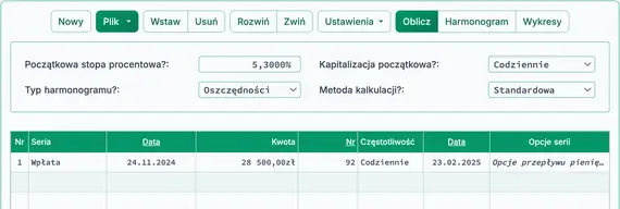 Oblicz datę 92 dni od daty inwestycji