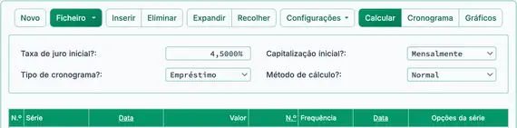 configurações iniciais