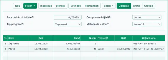 Configurare împrumut cu plăţi omise