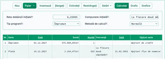 Rezultat ipotecă bi‑săptămânală