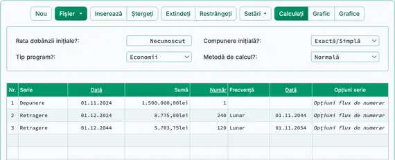 Configurare calcul ROI