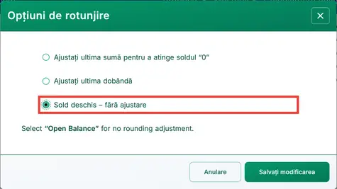 Validare rambursare credit.