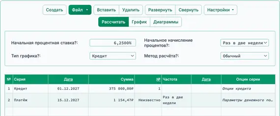 Ипотека с двухнедельными платежами: второй расчёт