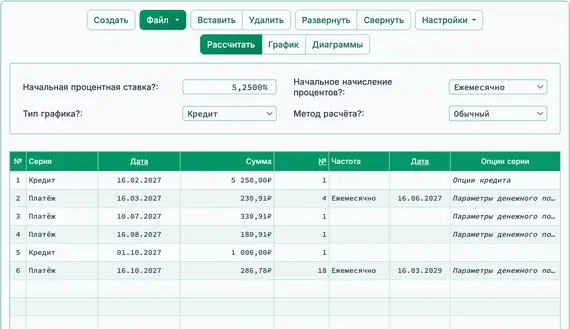 Корректировка платежа