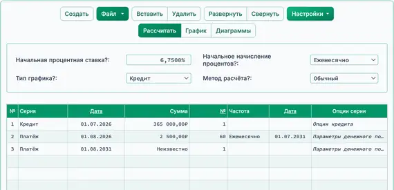 Баллонный платёж & пользовательский платёж