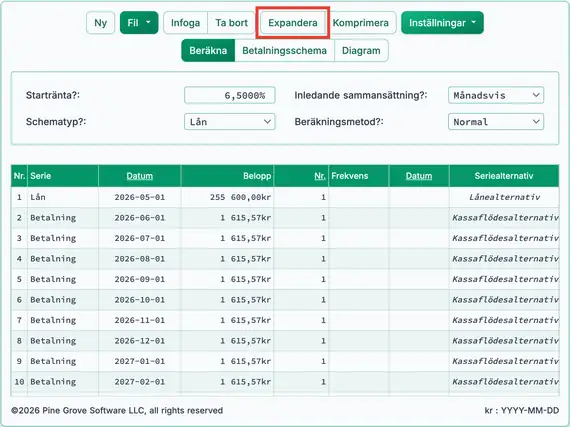 Förbereder insättning av extra betalningar