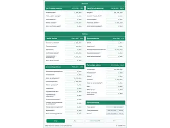 Screenshot of the net worth calculator interface
