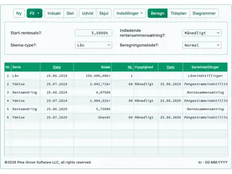 Screenshot of the adjustable rate mortgage calculator interface