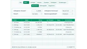 Screenshot of the adjustable rate mortgage calculator interface