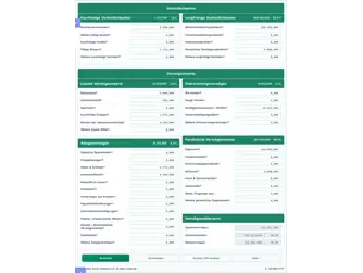 Screenshot of the net worth calculator interface