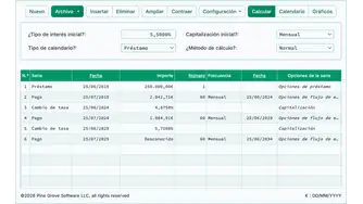 Screenshot of the adjustable rate mortgage calculator interface