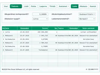 Screenshot of the adjustable rate mortgage calculator interface