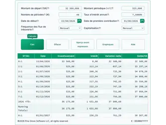 Screenshot of the future value of an annuity calculator interface