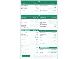 Screenshot of the net worth calculator interface