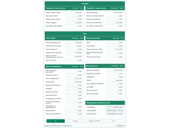 Screenshot of the net worth calculator interface