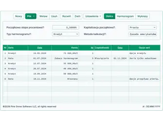 Screenshot of the construction loan calculator interface