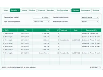 Screenshot of the loan payoff calculator interface